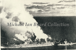 Strathallan on Fire December 1943